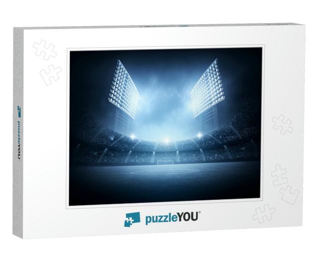 Soccer Stadium 3D Rendering Composition & Stadium is the... Jigsaw Puzzle