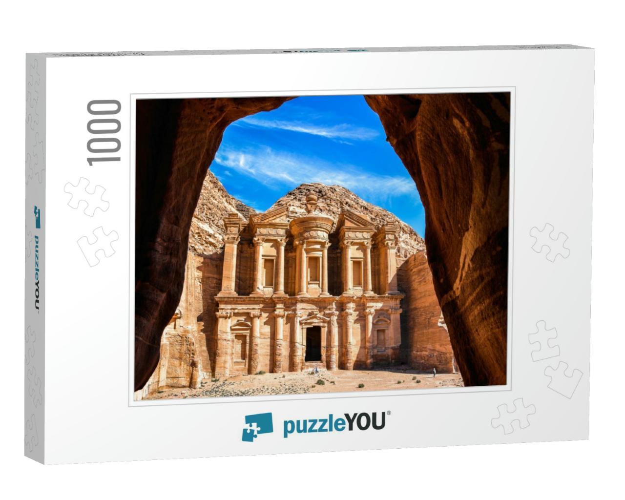 Stunning View from a Cave of the Ad Deir - Monastery in t... Jigsaw Puzzle with 1000 pieces