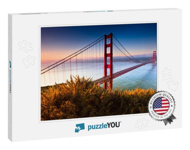 The Golden Gate Bridge of San Francisco, California Basks... Jigsaw Puzzle