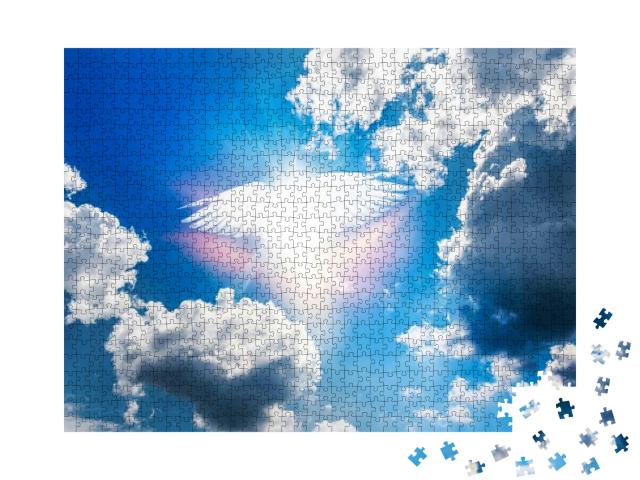 Flight of Soul, Angel in Heaven of Paradise... Jigsaw Puzzle with 1000 pieces