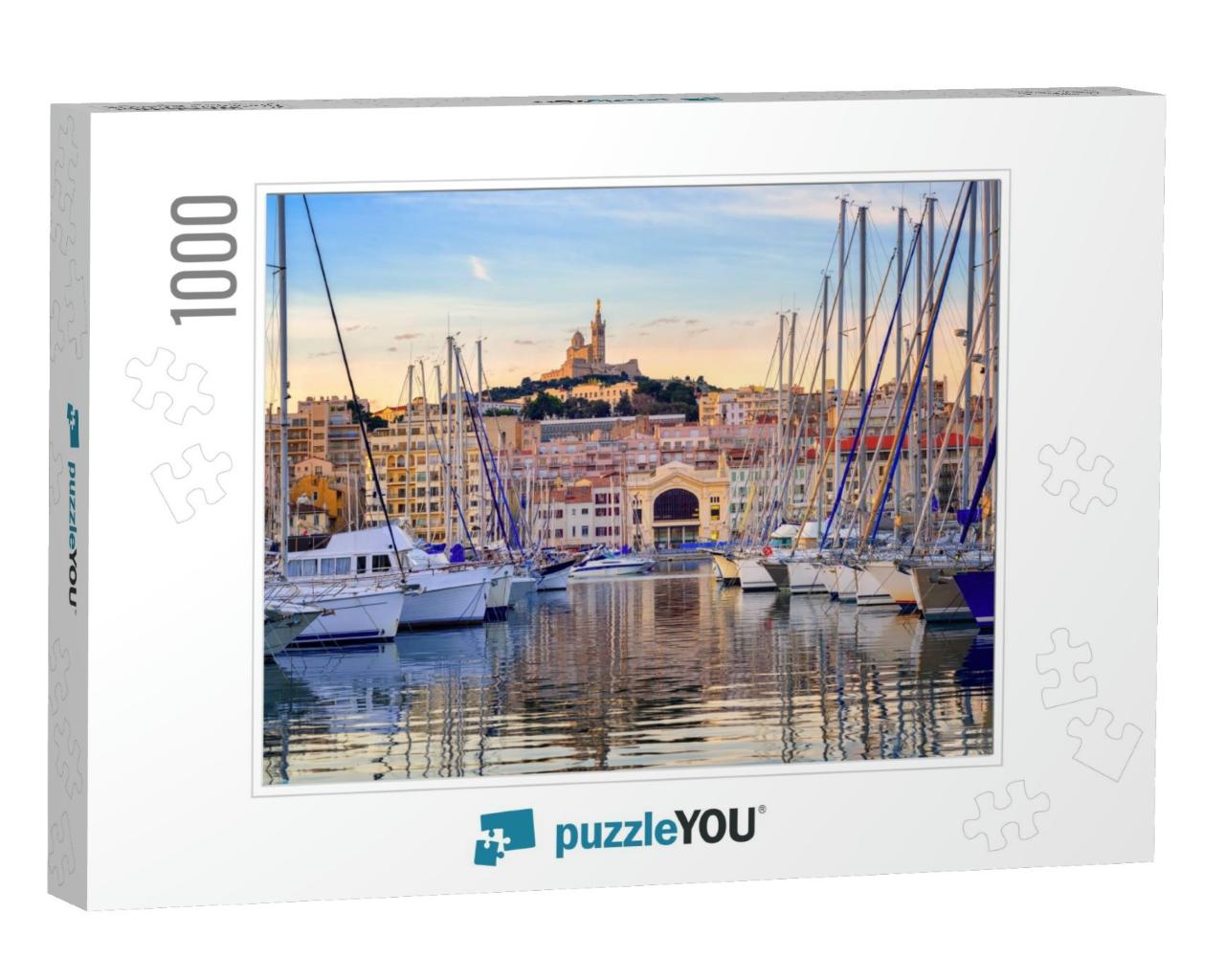Yachts Reflecting in the Still Water of the Old Vieux Por... Jigsaw Puzzle with 1000 pieces