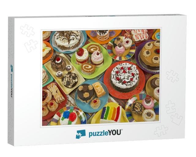 Assortment of Desserts Photo Collage Jigsaw Puzzle