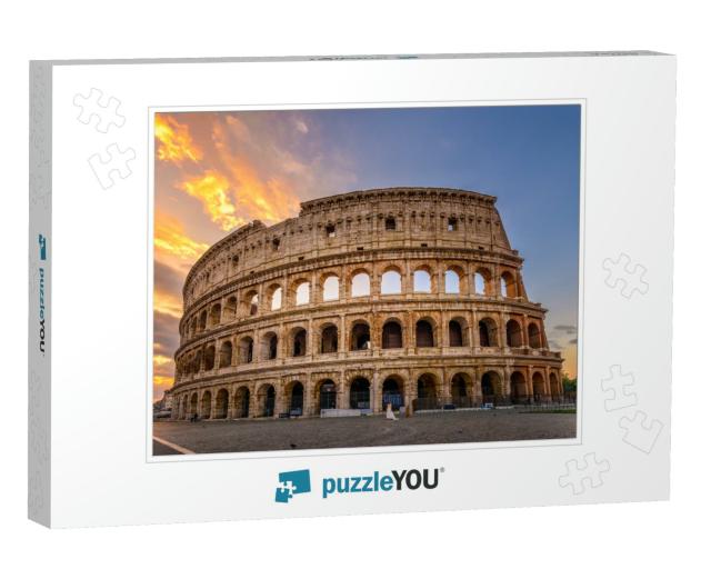 Sunrise View of Colosseum in Rome, Italy. Rome Architectu... Jigsaw Puzzle