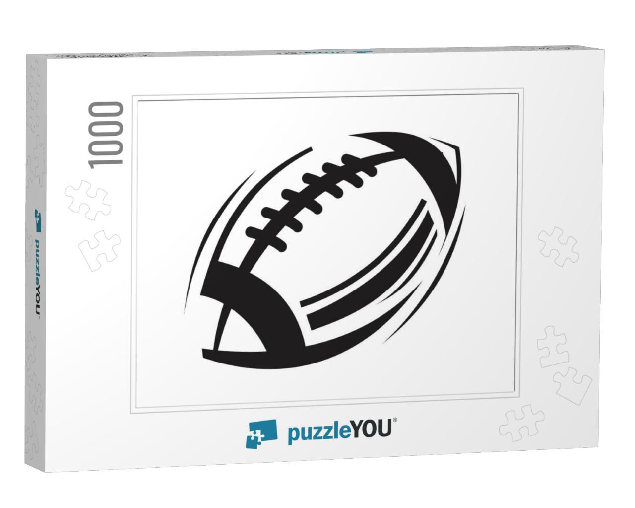 vector black Football icons on white background Jigsaw Puzzle with 1000 pieces