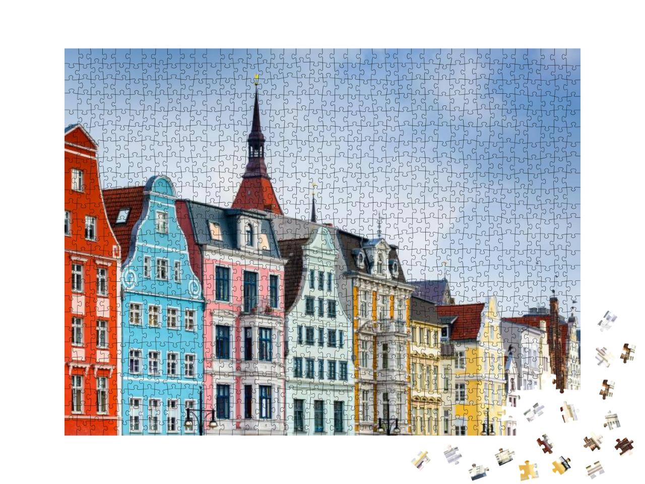 Rostock, Germany Old Town Cityscape... Jigsaw Puzzle with 1000 pieces