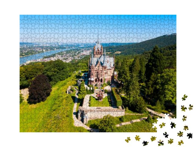 Schloss Drachenburg Castle is a Palace in Konigswinter on... Jigsaw Puzzle with 1000 pieces