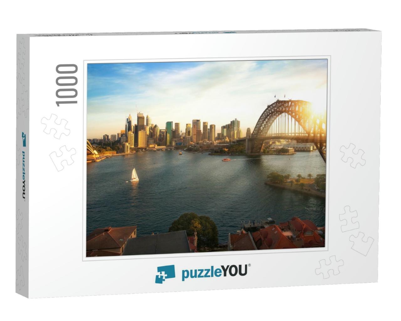Panorama of Sydney Harbor & Bridge in Sydney City, New So... Jigsaw Puzzle with 1000 pieces