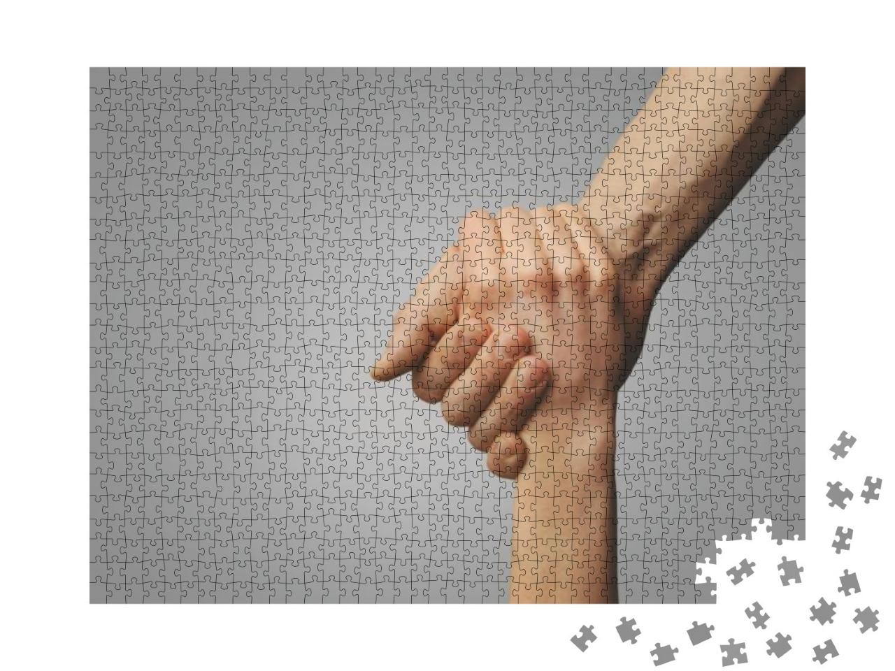 Help Friend Through a Tough Time. Rescue Gesture. Support... Jigsaw Puzzle with 1000 pieces