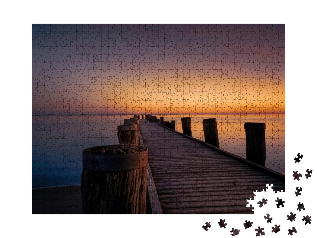Sunset At Foehr - North Sea Germany... Jigsaw Puzzle with 1000 pieces