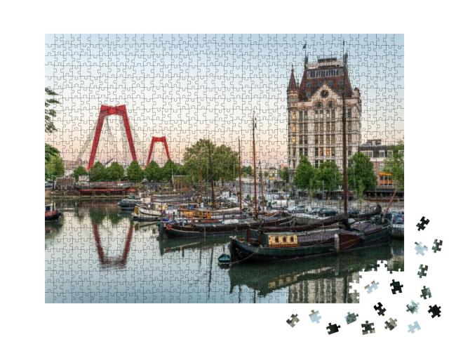 Rotterdam City, Oude Haven Oldest Part of the Harbor, His... Jigsaw Puzzle with 1000 pieces