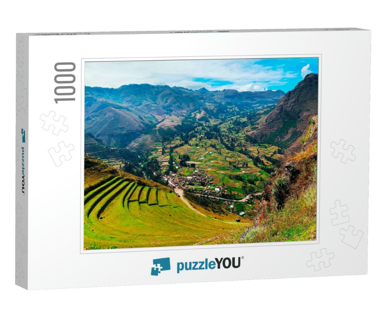 Great Sacred Valley of Inca in Peru. Ancient Green Agricu... Jigsaw Puzzle with 1000 pieces