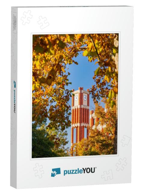 Afternoon View of the Clock Tower of University of Oklaho... Jigsaw Puzzle