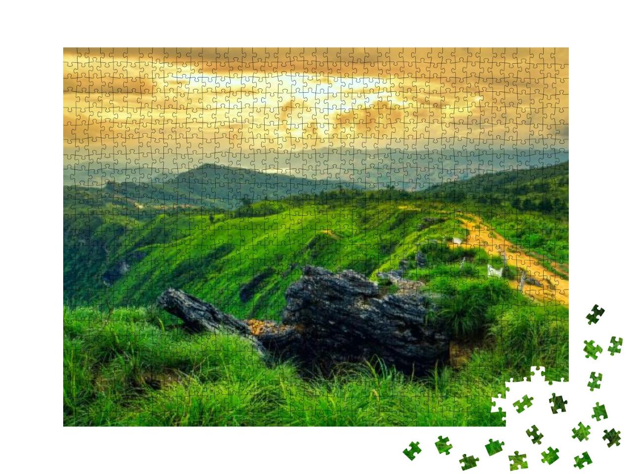 Phu Chi Fa is a Natural Tourist Attraction that Park Offi... Jigsaw Puzzle with 1000 pieces