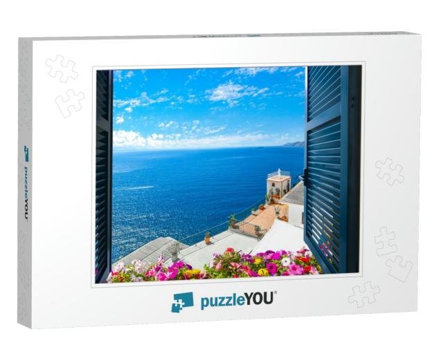 Scenic Open Window View of the Mediterranean Sea from a R... Jigsaw Puzzle