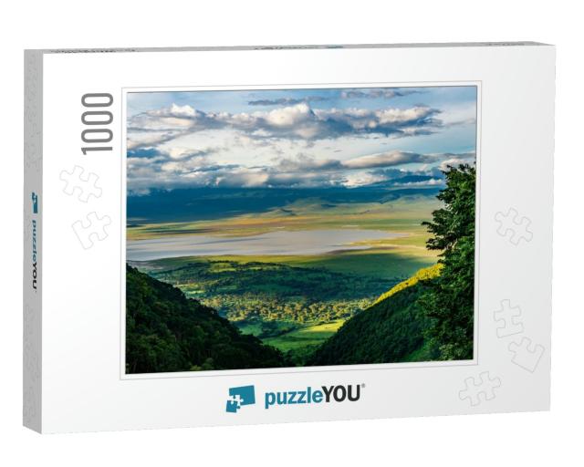 Elevated View of Floor of Ngorongoro Crater from the Sout... Jigsaw Puzzle with 1000 pieces