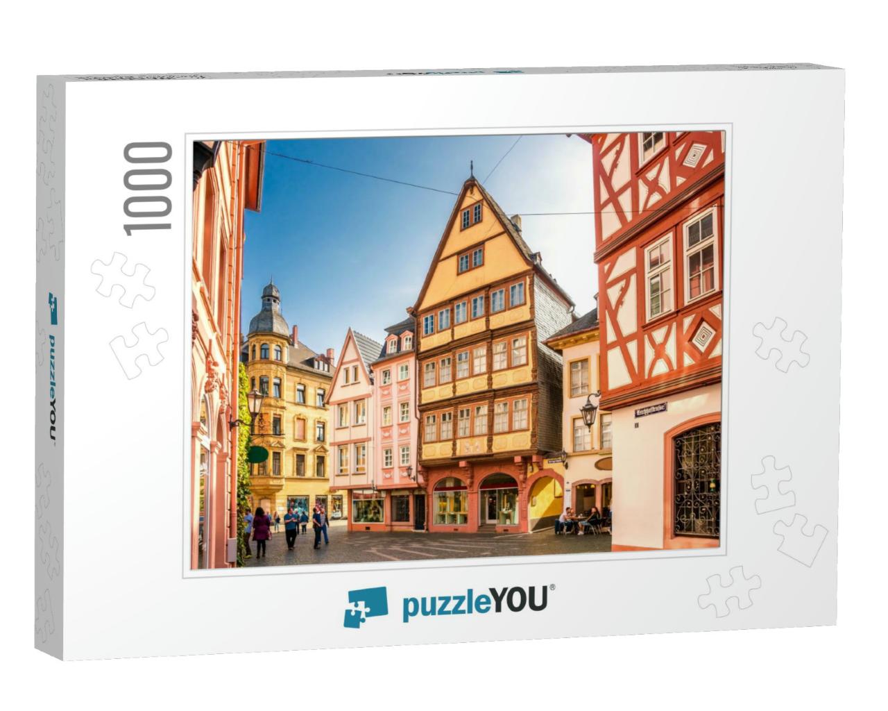 Historical Houses in Mainz, Germany... Jigsaw Puzzle with 1000 pieces