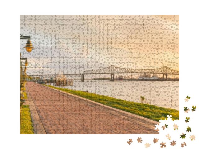 Walking Path Along the Mississippi River in Baton Rouge... Jigsaw Puzzle with 1000 pieces