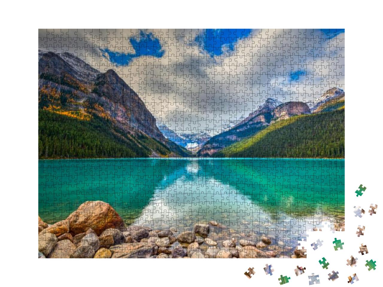 Beautiful Autumn Views of Iconic Lake Louise in Banff Nat... Jigsaw Puzzle with 1000 pieces