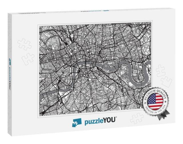 Urban City Map of London... Jigsaw Puzzle