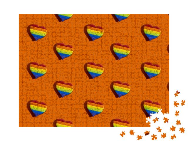 Food Banner. Seamless Pattern. Lgbqia Equality. Ga... Jigsaw Puzzle with 1000 pieces