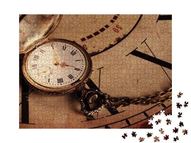 Background with Vintage Clocks... Jigsaw Puzzle with 1000 pieces