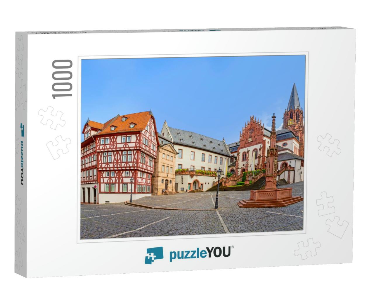 Famous Old Stifts Basilika in Aschaffenburg At Stiftskirc... Jigsaw Puzzle with 1000 pieces