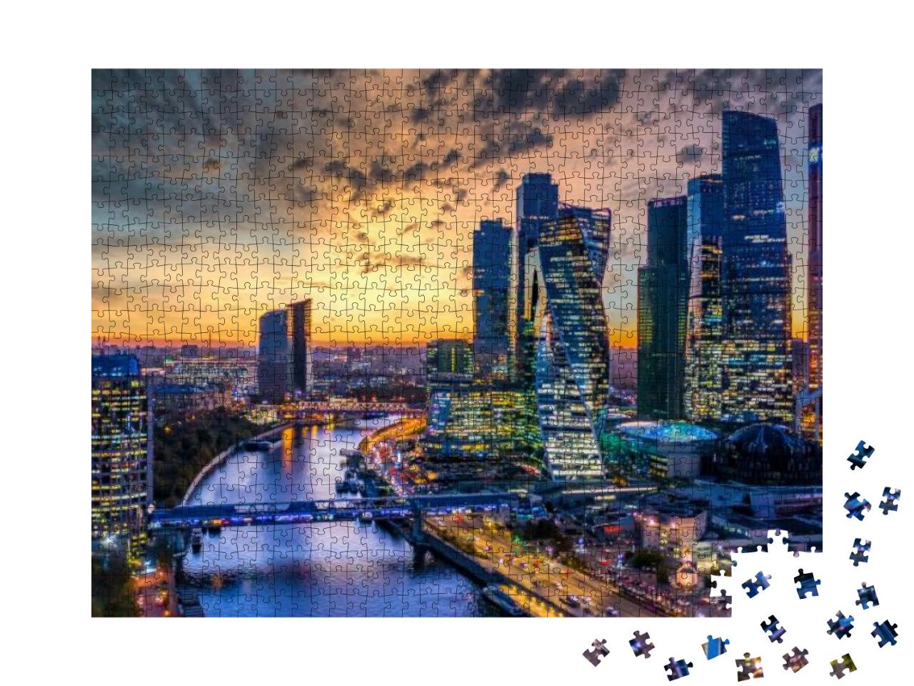 Moscow City Skyscraper & Skyline Architecture, Moscow Int... Jigsaw Puzzle with 1000 pieces