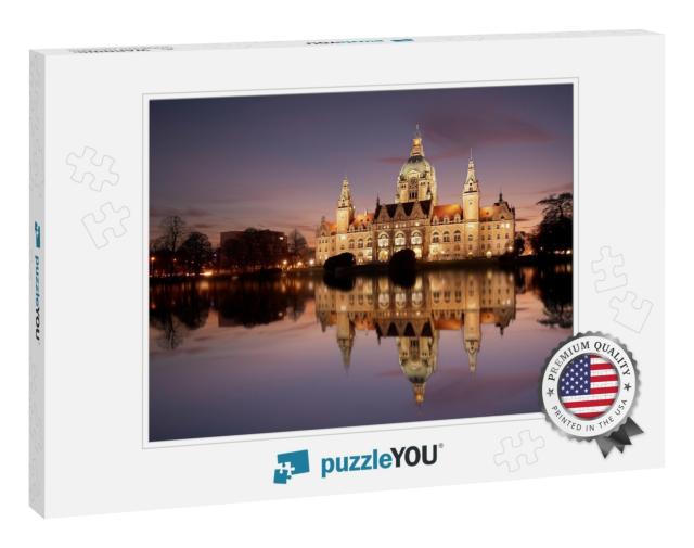Townhall Hannover At Night... Jigsaw Puzzle