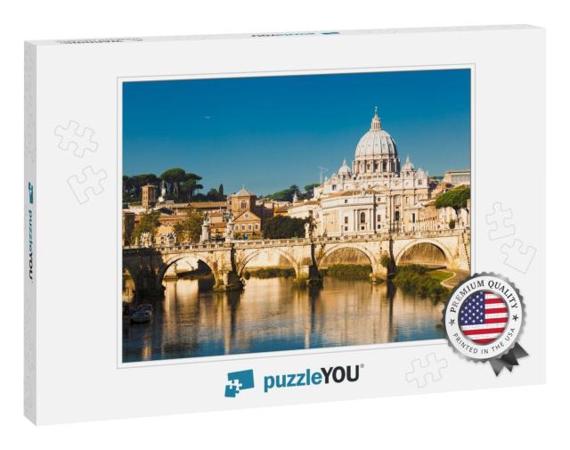 St Peters Basilica & River Tibra in Rome, Italy... Jigsaw Puzzle