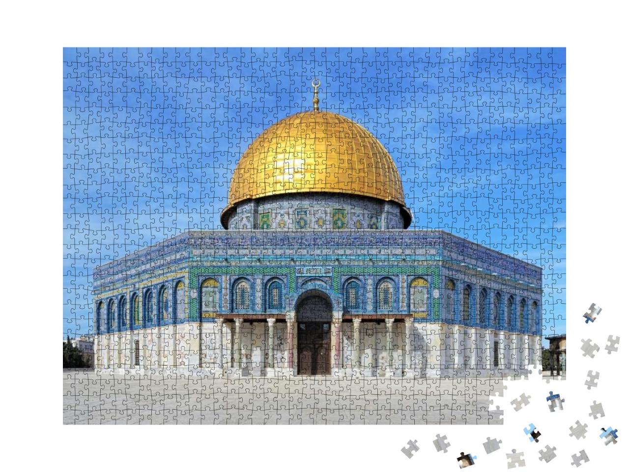Dome of the Rock Mosque on the Temple Mount in Jerusalem... Jigsaw Puzzle with 1000 pieces