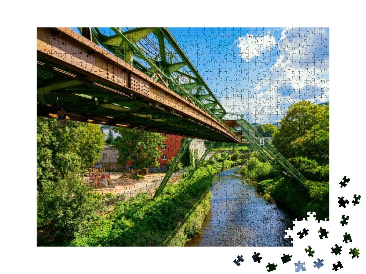 Picture of a View of the Schwebebahn in Wuppertal, German... Jigsaw Puzzle with 1000 pieces
