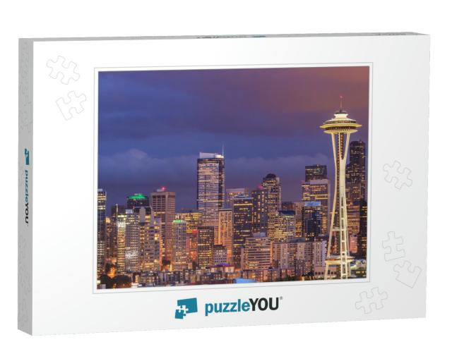 View of the Seattle City from Kerry Park, Washington... Jigsaw Puzzle