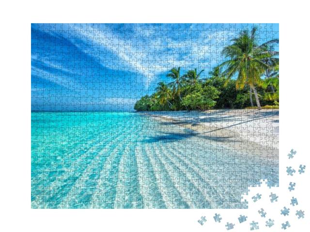 Maldives Islands Ocean Tropical Beach... Jigsaw Puzzle with 1000 pieces