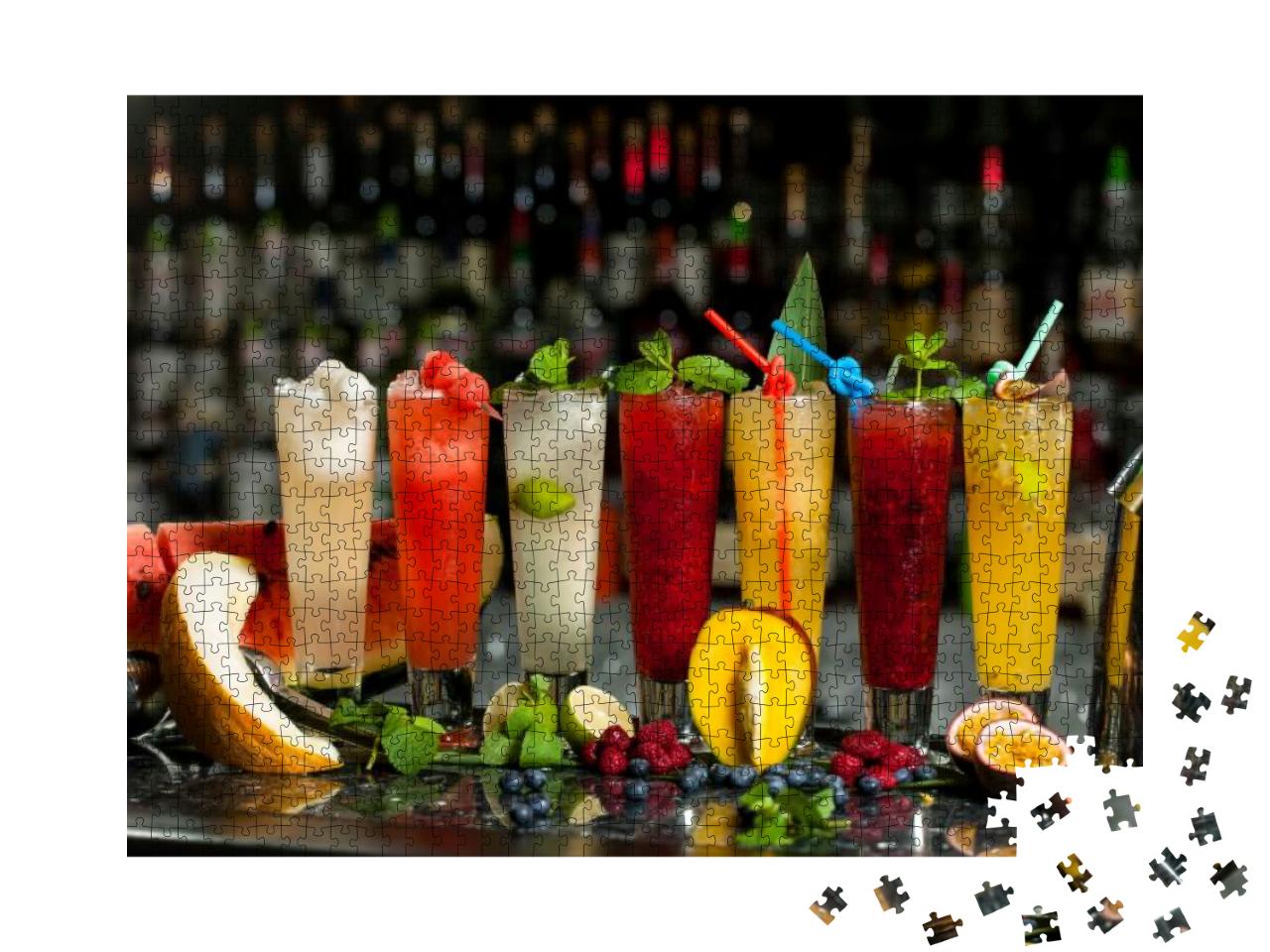 Exotic Alcoholic Cocktails... Jigsaw Puzzle with 1000 pieces