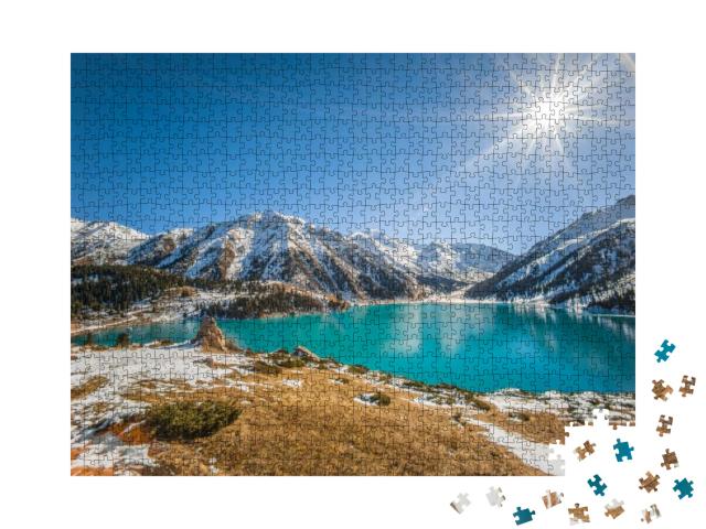 Almaty, Kazakhstan Spectacular Scenic Big Almaty Lake, Ti... Jigsaw Puzzle with 1000 pieces