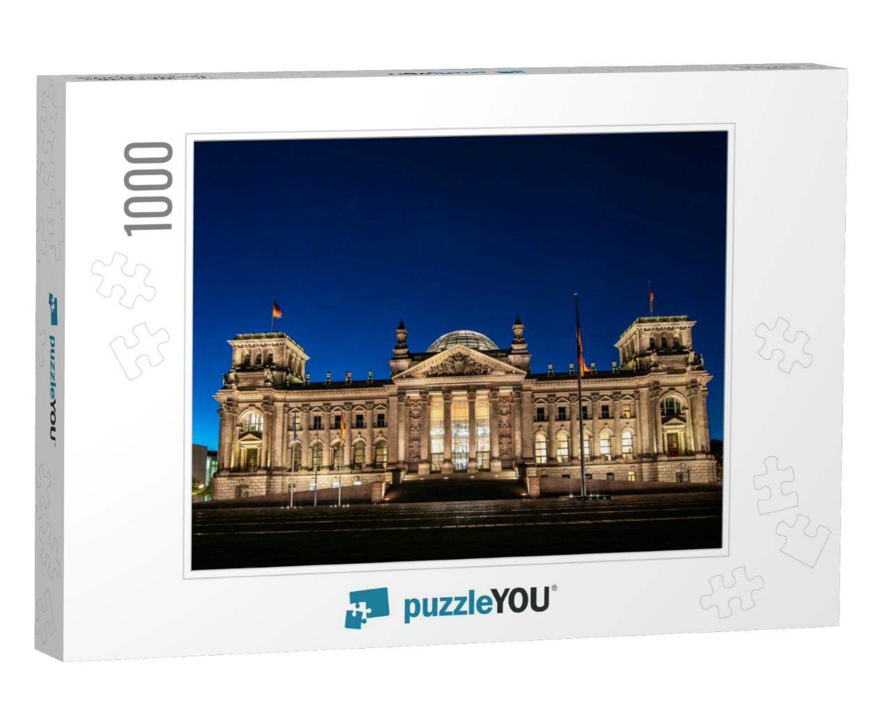 Berlin Reichstag At Night, Germany... Jigsaw Puzzle with 1000 pieces