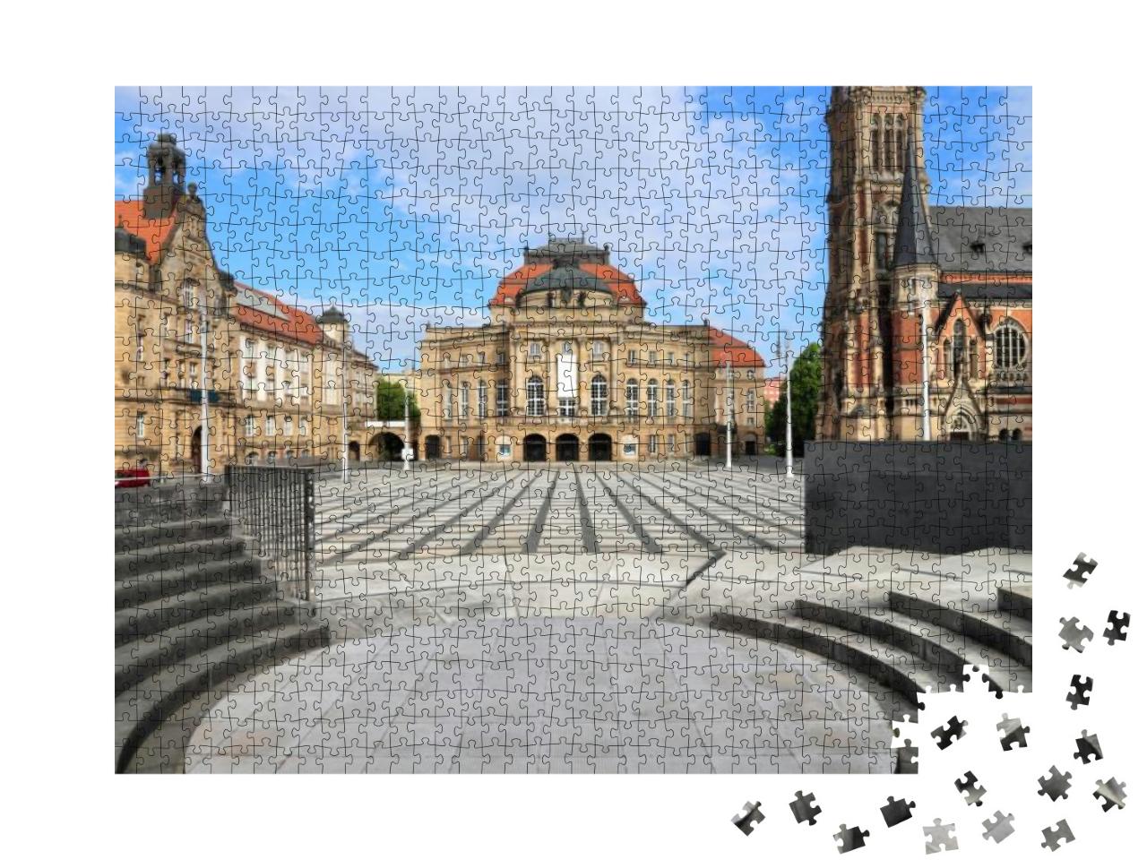 Chemnitz City in Germany. Theaterplatz Theater Square - P... Jigsaw Puzzle with 1000 pieces