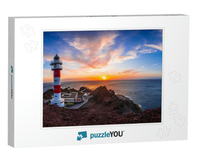 Panoramic View of a Sunset At the Lighthouse of Punta De... Jigsaw Puzzle