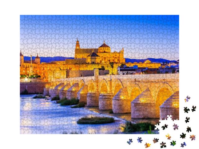 Cordoba, Spain, Andalusia. Roman Bridge on Guadalquivir R... Jigsaw Puzzle with 1000 pieces