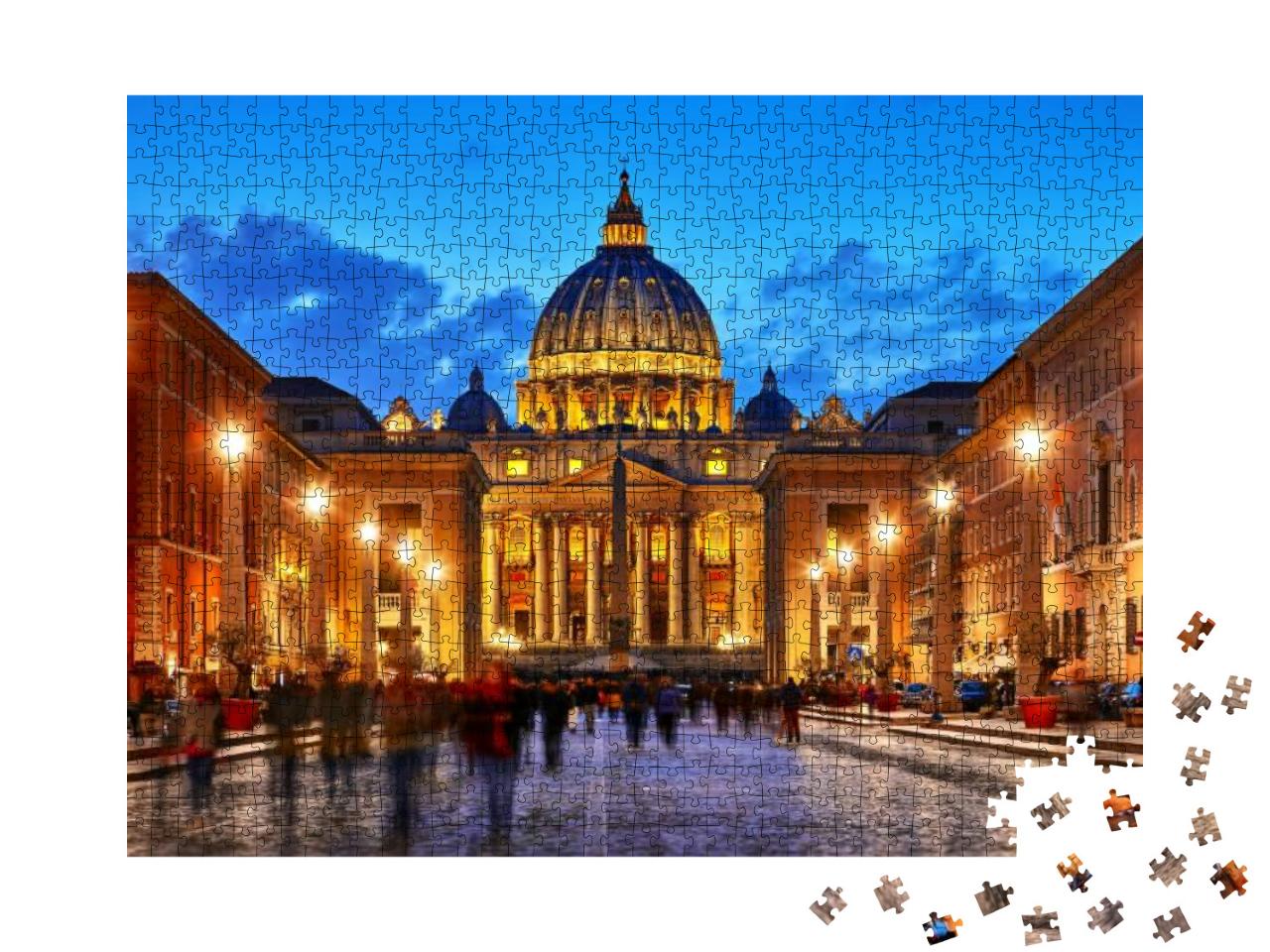 Vatican City Holy See. Dome of St. Peters Basil Cathedral... Jigsaw Puzzle with 1000 pieces