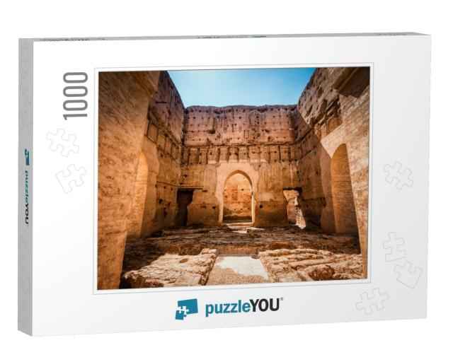 The El Badi Palace, Meaning the Incomparable Palace, is a... Jigsaw Puzzle with 1000 pieces