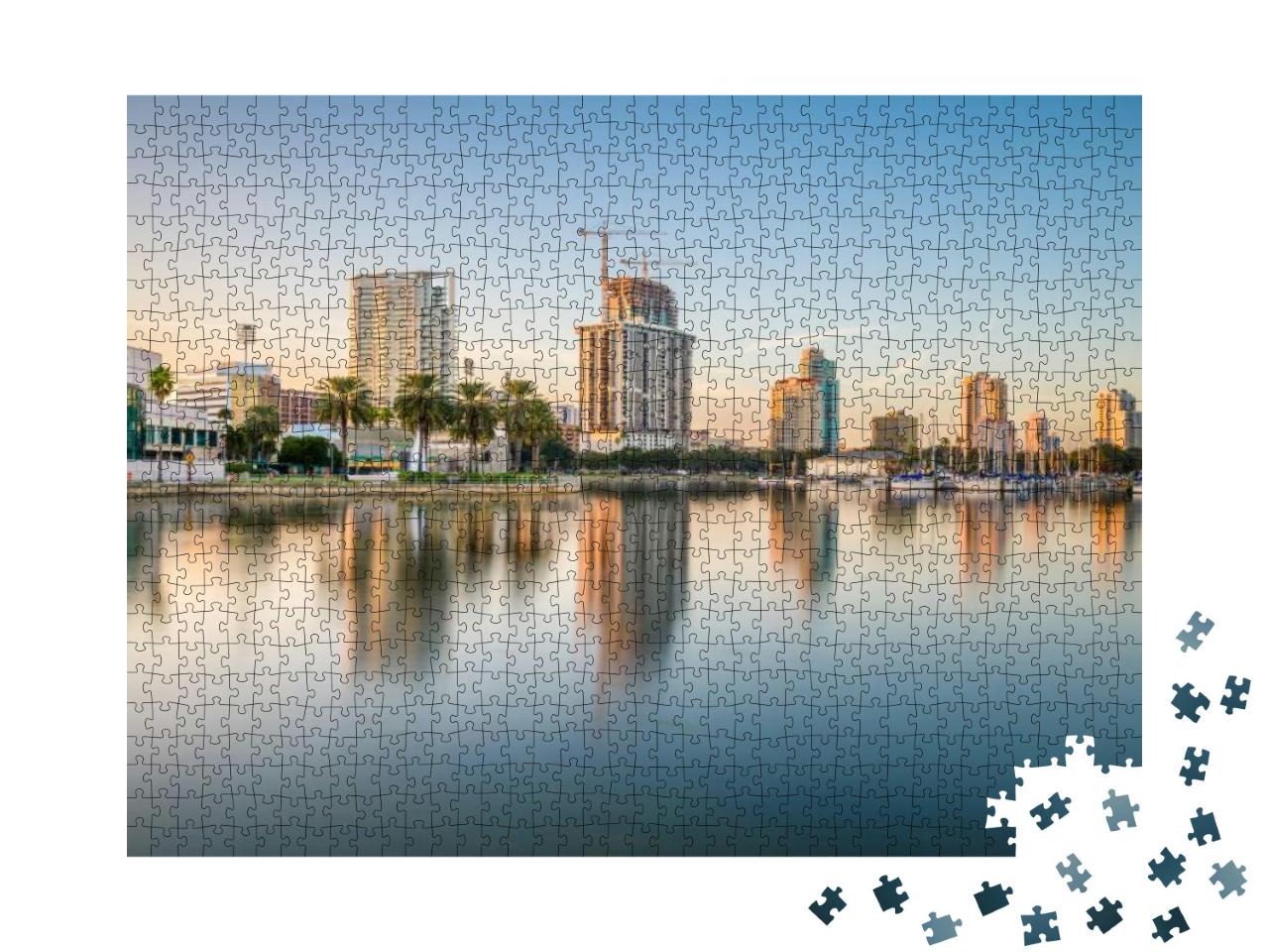 St. Petersburg, Florida, USA Downtown City Skyline At Twil... Jigsaw Puzzle with 1000 pieces