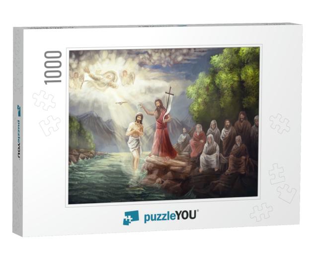 Jesus Christ Baptized... Jigsaw Puzzle with 1000 pieces