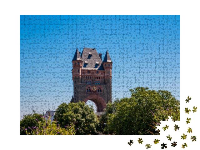 Historic German City of Worms, Nibelungen Bridge Over the... Jigsaw Puzzle with 1000 pieces