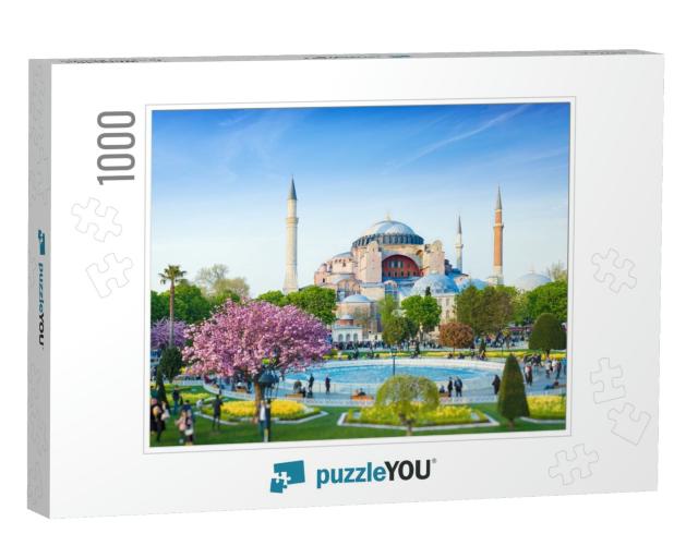 Low Aerial View of Sultanahmet District in Istanbul, Turk... Jigsaw Puzzle with 1000 pieces