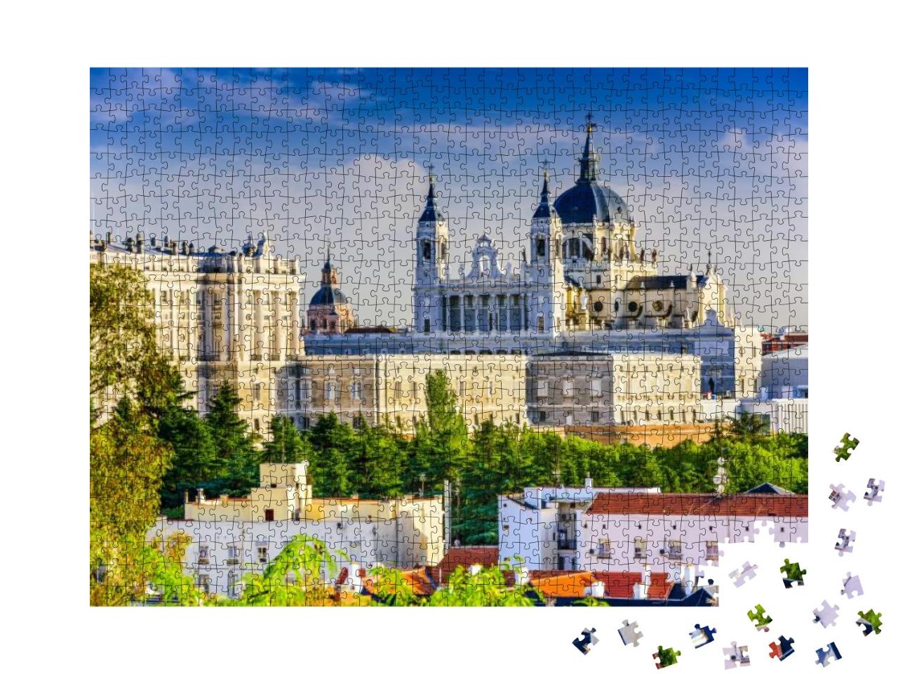 Madrid, Spain Skyline At Santa Maria La Real De La Almude... Jigsaw Puzzle with 1000 pieces