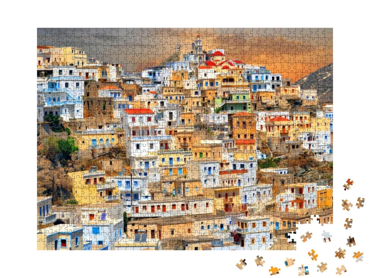 Old Village Olympos, Dodecanese Islands, Greece, Europe... Jigsaw Puzzle with 1000 pieces