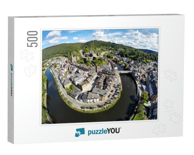 Aerial View on Belgian City La Roche-En-Ardenne with Rive... Jigsaw Puzzle with 500 pieces