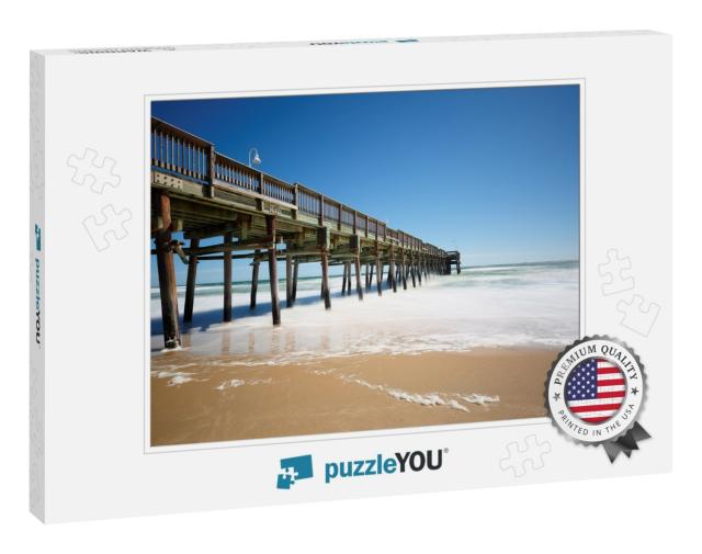 Sandbridge Beach Fishing Pier, Virginia Beach, Virginia... Jigsaw Puzzle