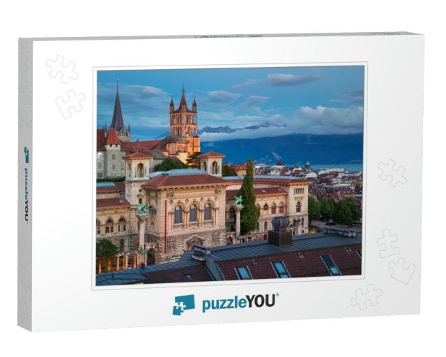 City of Lausanne. Cityscape Image of Downtown Lausanne, S... Jigsaw Puzzle